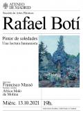 "Rafael Boti, pintor de soledades. Una lectura humanista". Francisco Massó