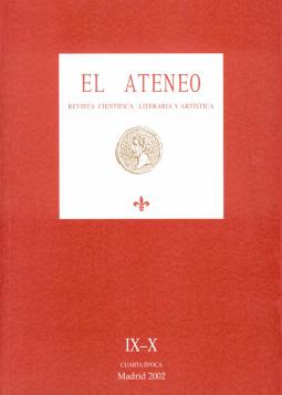Cubierta Revista "El Ateneo". N.º IX-X