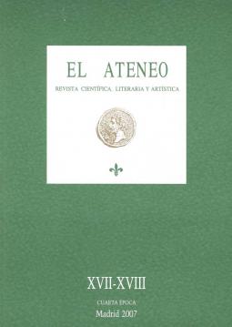Cubierta Revista  "El Ateneo". N.º XVII-XVIII