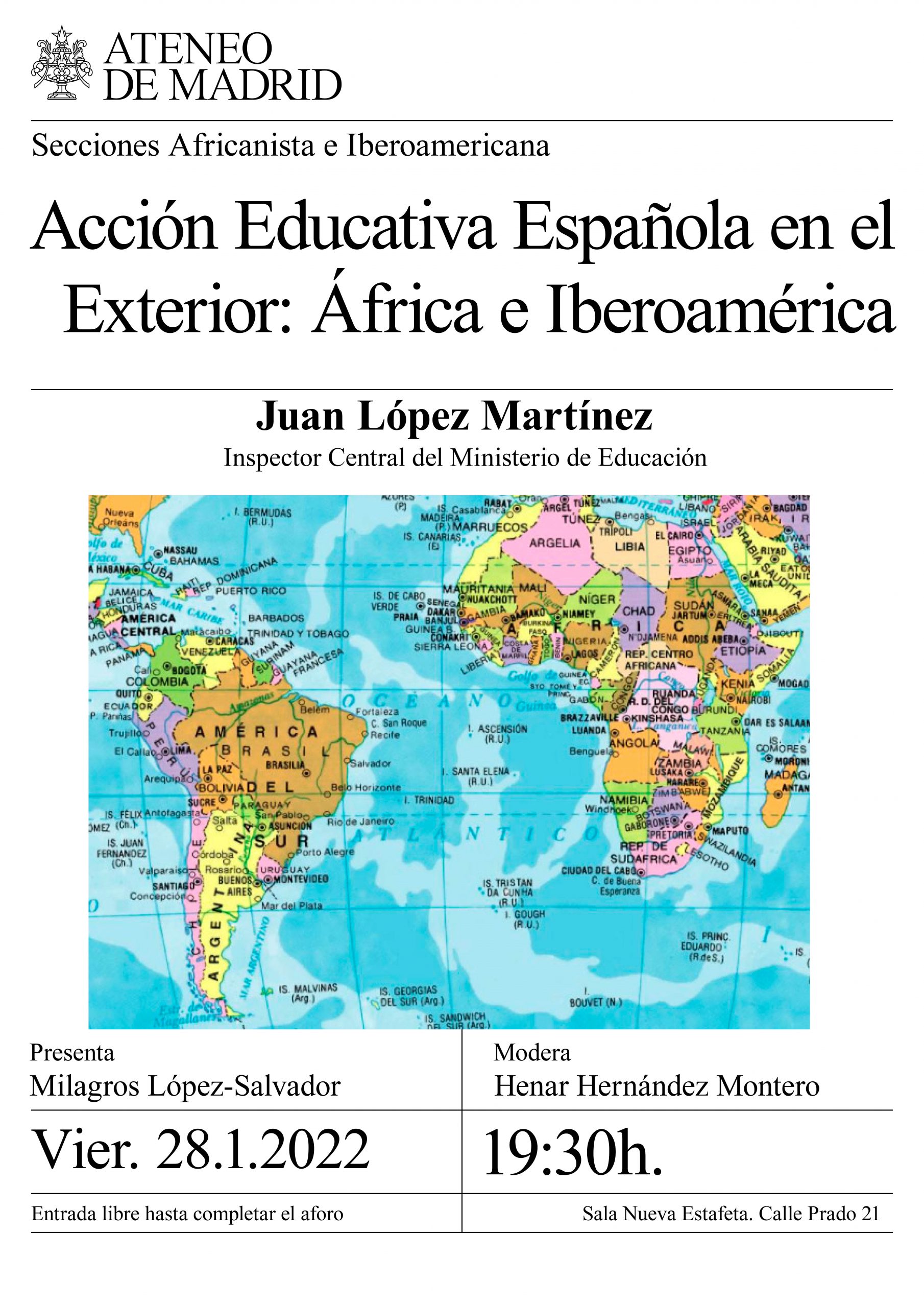 Acción Educativa Española en el Exterior: África e Iberoamérica. Interviene Juan López Martínez