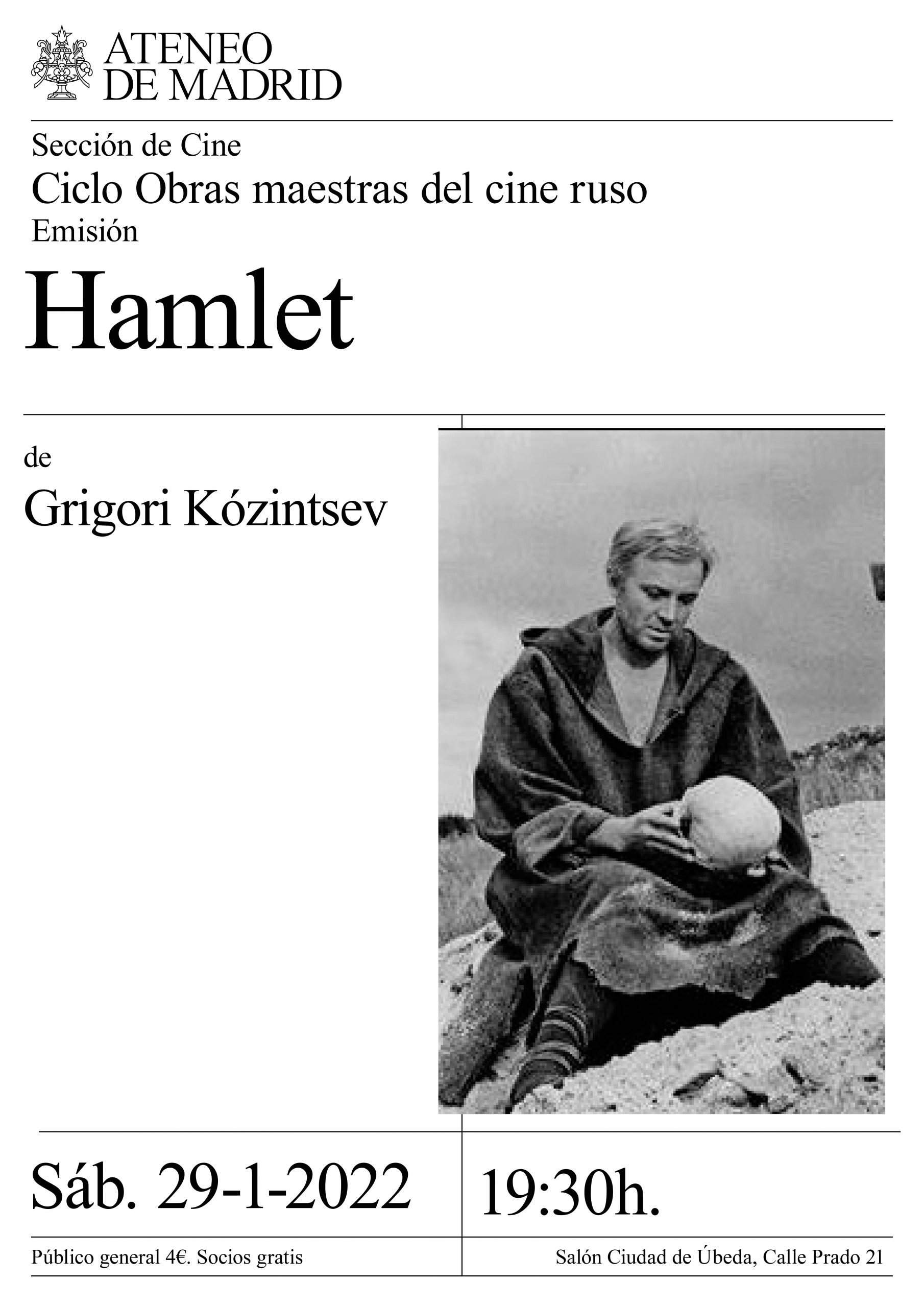 Emisión de Hamlet de Grigori Kózintsev